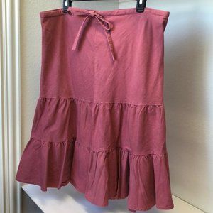 Moda International dusty rose corduroy flare skirt